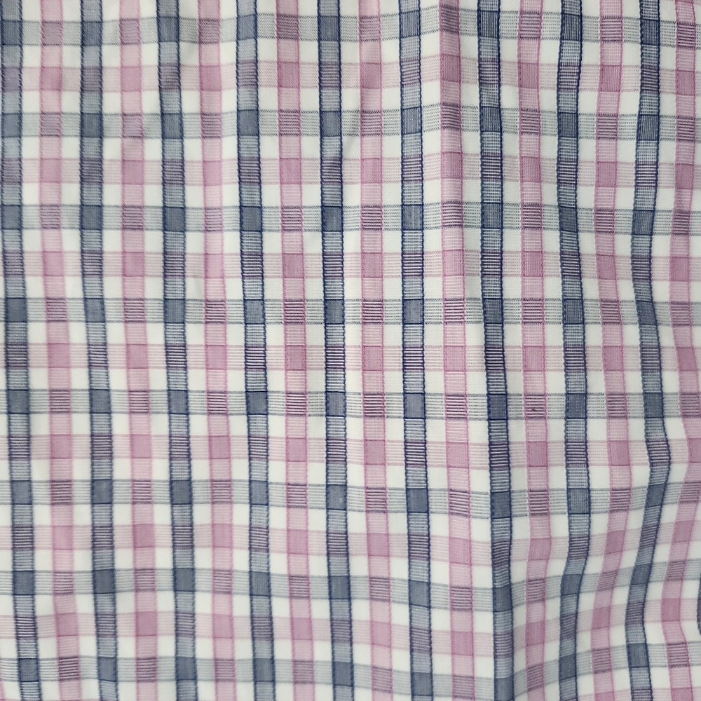 UNTUCKit Men's Wrinkle Free Checkered Cotton Button Up Dress Shirt Large - Picture 4 of 7